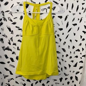 Lululemon y2k yellow halter top baby tee athletic wear